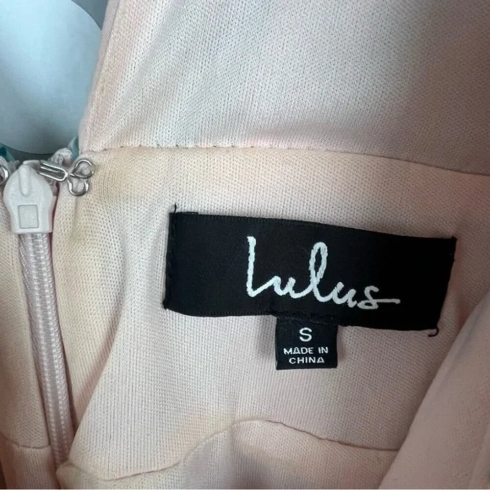 Lulu's Garden Meandering Blush Floral Print Maxi Dress S - Picture 9 of 10